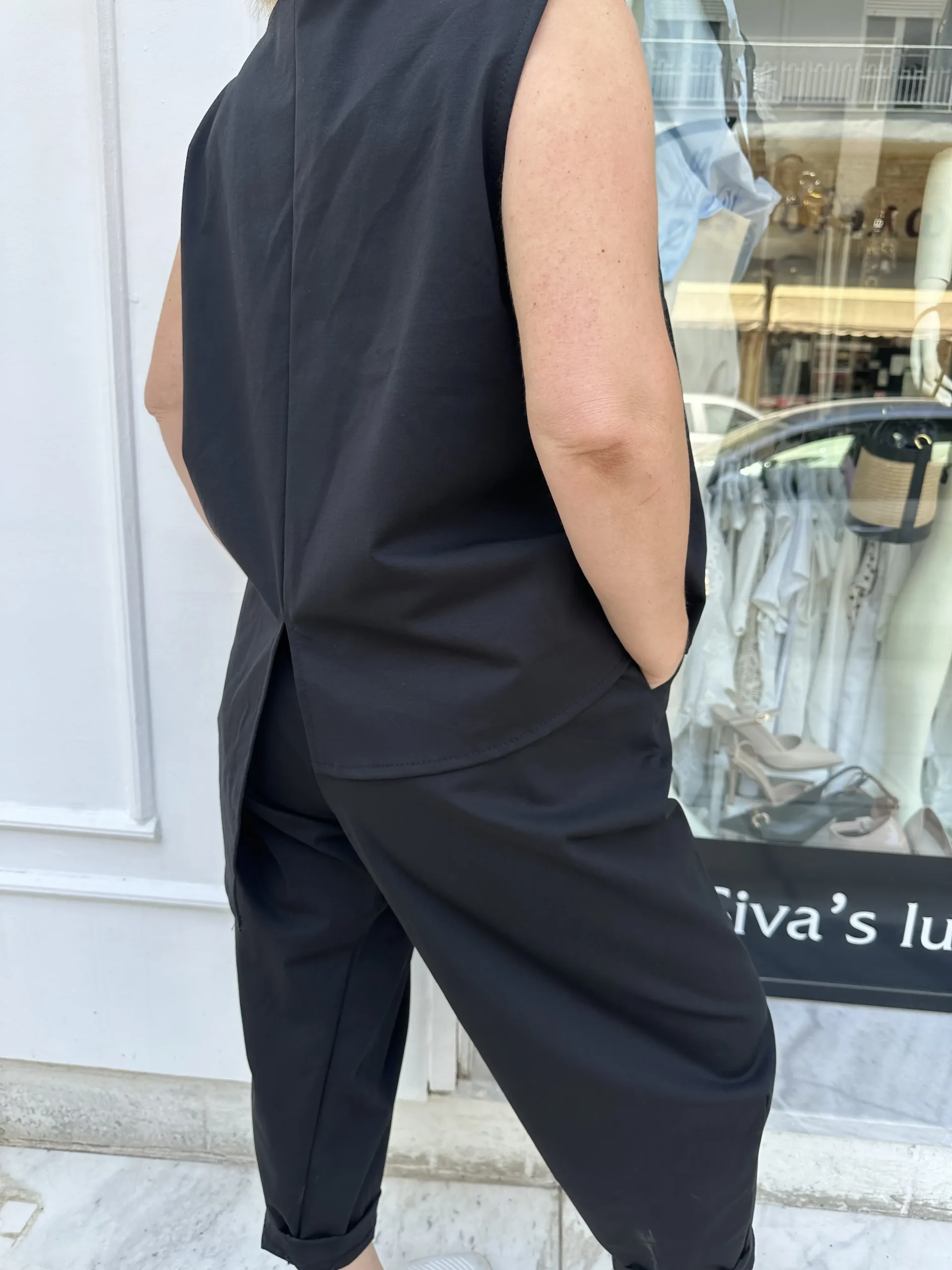 Μάυρο ασύμμετρο σέτ one size