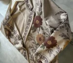 Γυναικείο Εμπριμέ Σακάκι με Floral & Baroque Σχέδια σε Γήινες Αποχρώσεις
