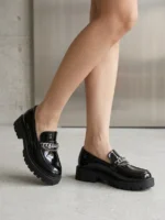 Γυναικεία Παπούτσια Noir Chain Loafers