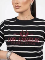 Γυναικεία Ριγέ Πλεκτή Μπλούζα “Los Angeles”