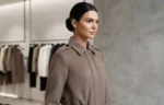 Bomber Πανωφόρι σε Taupe με Κλασικό Γιακά