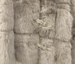 Κοντό Γούνινο Παλτό Luxury Buckled Faux Fur Coat με Δερμάτινα Λουράκια & Αγκράφες