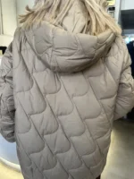 Γυναικείο Καπιτονέ Puffer Μπουφάν με Κουκούλα – Μπεζ