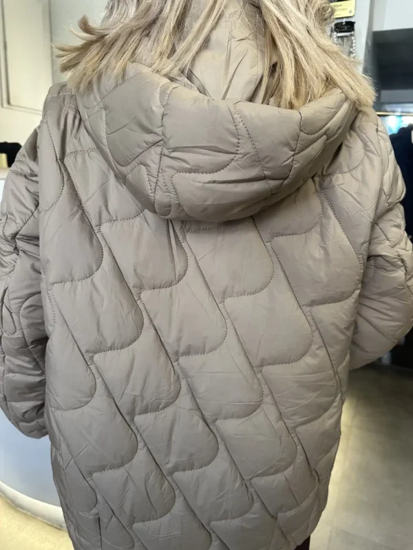 Γυναικείο Καπιτονέ Puffer Μπουφάν με Κουκούλα – Μπεζ