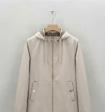 Γυναικείο Μπουφάν Παρκά με Κουκούλα σε Beige Απόχρωση