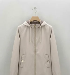 Γυναικείο Μπουφάν Παρκά με Κουκούλα σε beige Απόχρωση 1